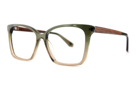 Rame Ochelari Wood Fellas Curve (11042 macassar/green)