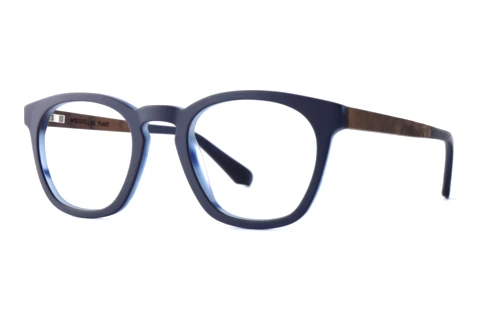 Lunettes design Wood Fellas Flake (11075 curled/blue)
