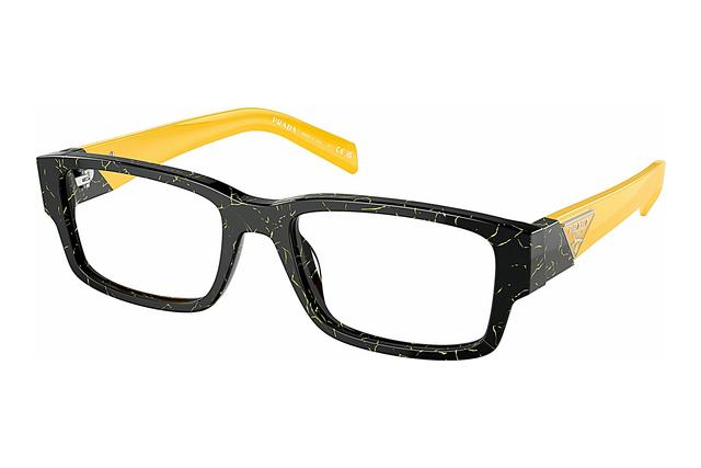 Prada PR 08ZV 19D1O1 Black/Yellow Marble