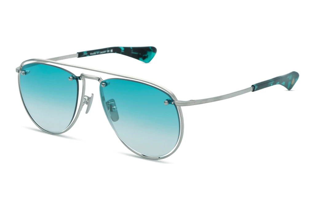 DITA   DTS-176 02A TURQUOISE TO CLEAR GRADIENTBRUSHED SILVER - STORM TORTOISE