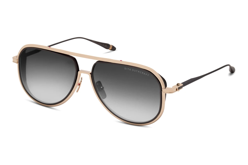 DITA   DTS-188 01A GREY TO CLEAR GRADIENTWHITE GOLD - BLACK IRON