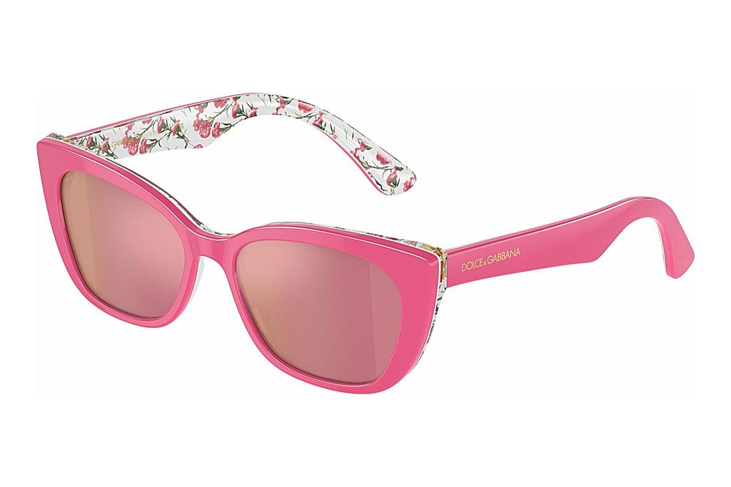 Dolce & Gabbana   DX4427 3207/Z Pink Mirror Rose GoldPink On Pink Flowers