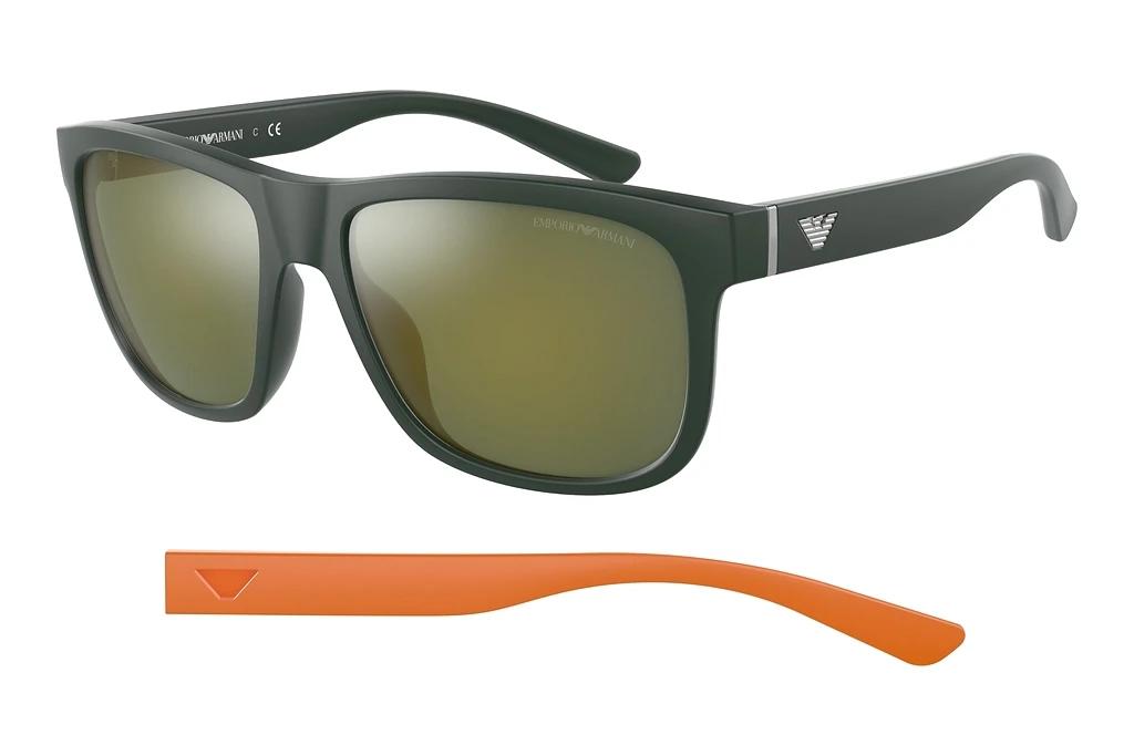 Emporio Armani   EA4182U 50586R Dark Green Mirror PetrolMatte Green