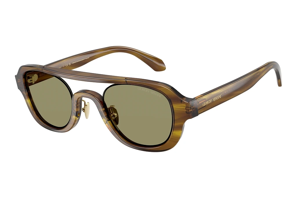 Giorgio Armani   AR8247 63302A GreenStriped Brown & Light Brown