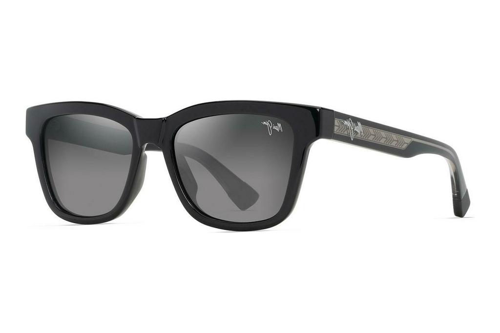 Maui Jim   Hanohano GS644-14A Neutral GreyShiny Black w/Trans Light Grey