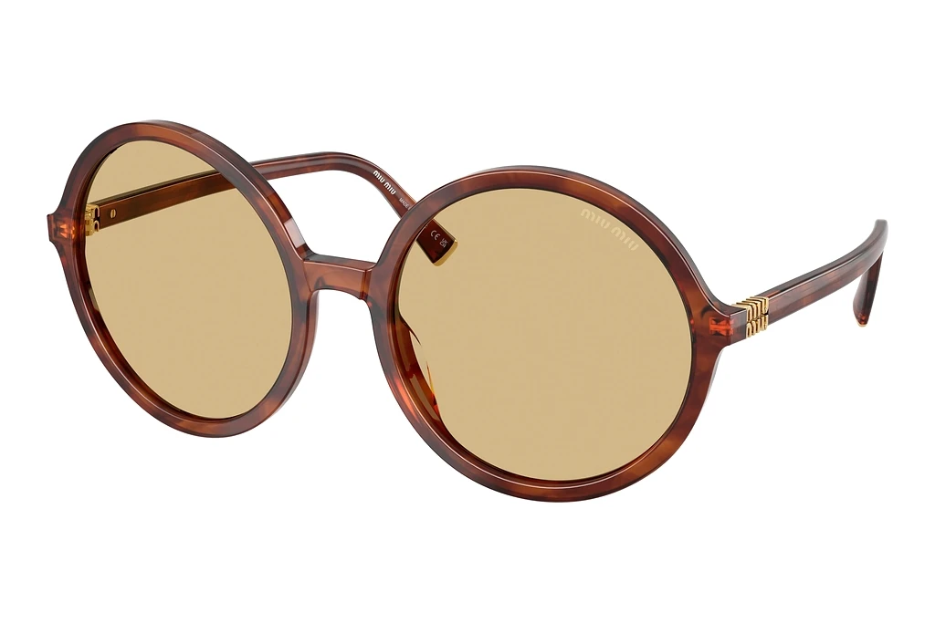 Miu Miu   MU B02S 26E10R YellowStriped Tobacco