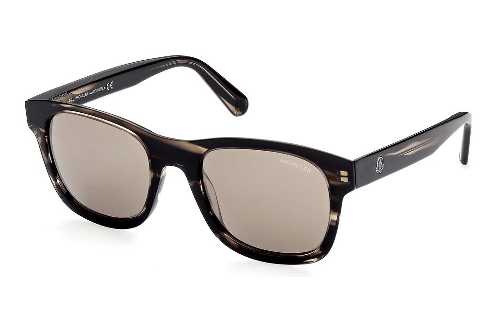 Moncler   ML0192 48L roviex mirror48L - braun dunkel glanz / roviex verspiegelt