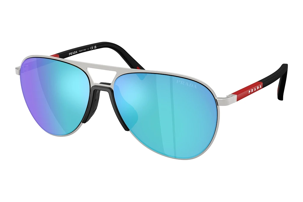 Prada Linea Rossa   PS 53ZS 1BC08R Light Green Mirror BlueSilver