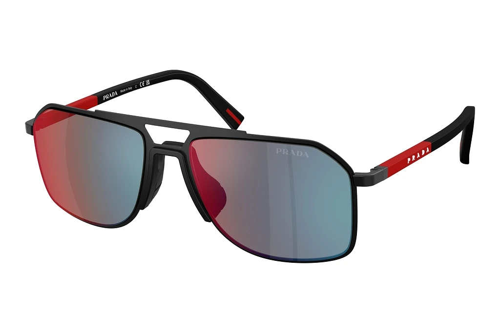 Prada Linea Rossa   PS B51S 1BO08F Dark Grey Mirror Blue/RedMatte Black