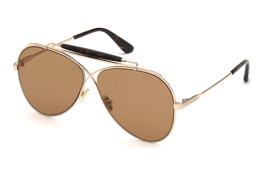 Tom Ford   FT0818 28E braun28E - rosé-gold glanz / braun