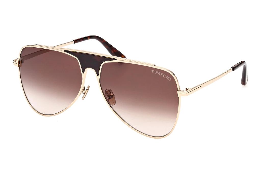 Tom Ford   FT0935 28F gradient brown28F - rosé-gold glanz / braun verlaufend
