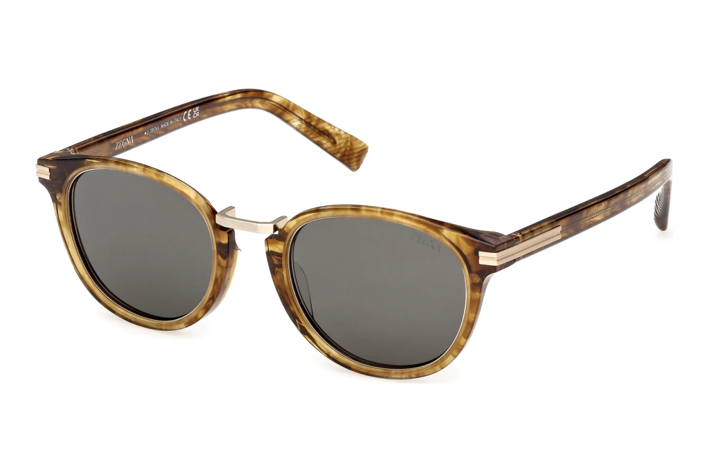 Zegna   EZ0284-H 47N grünHellbraun/Gestreift