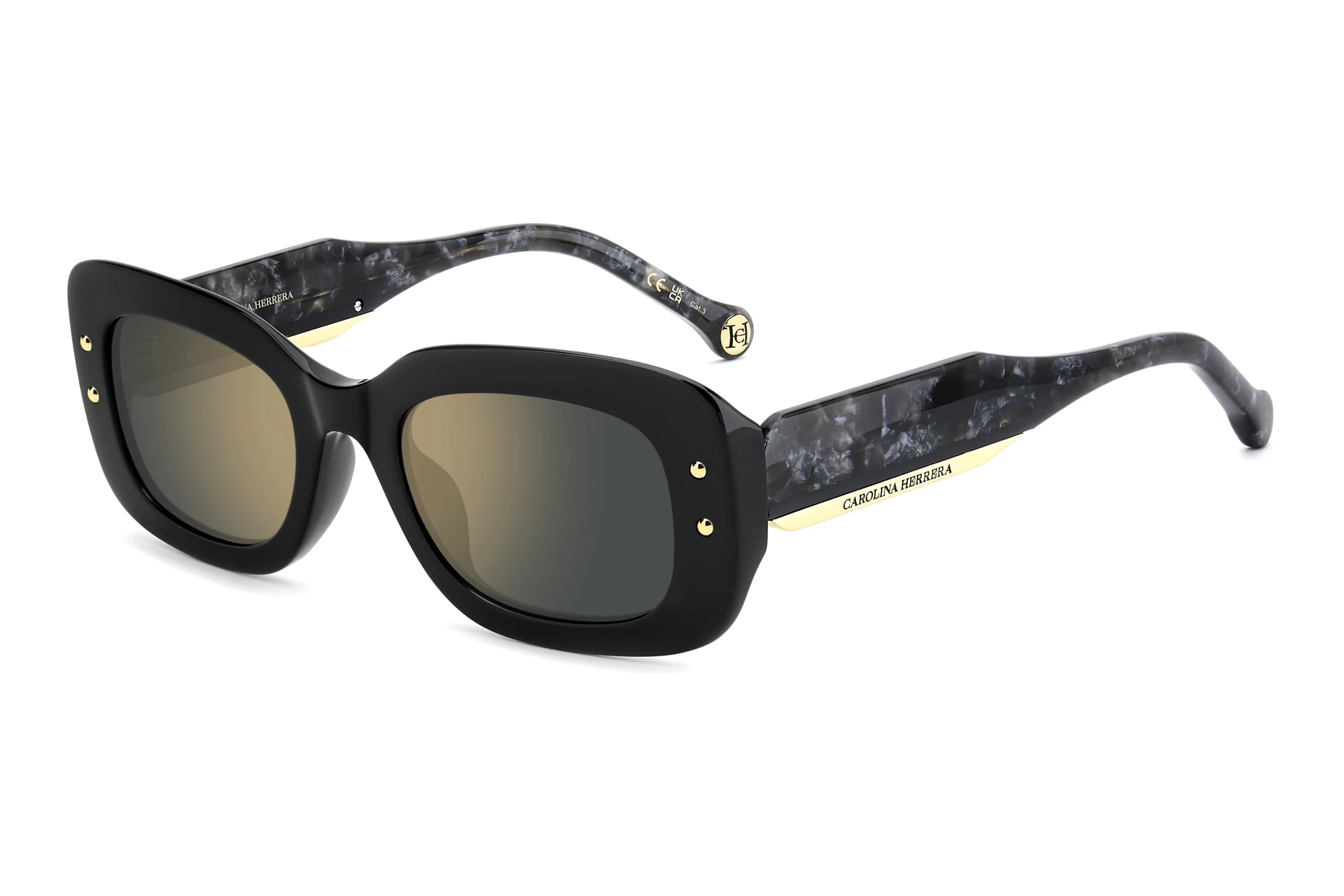 Carolina Herrera   HER 0411/G/S 807/JO GREY GOLD MIRRORBLACK