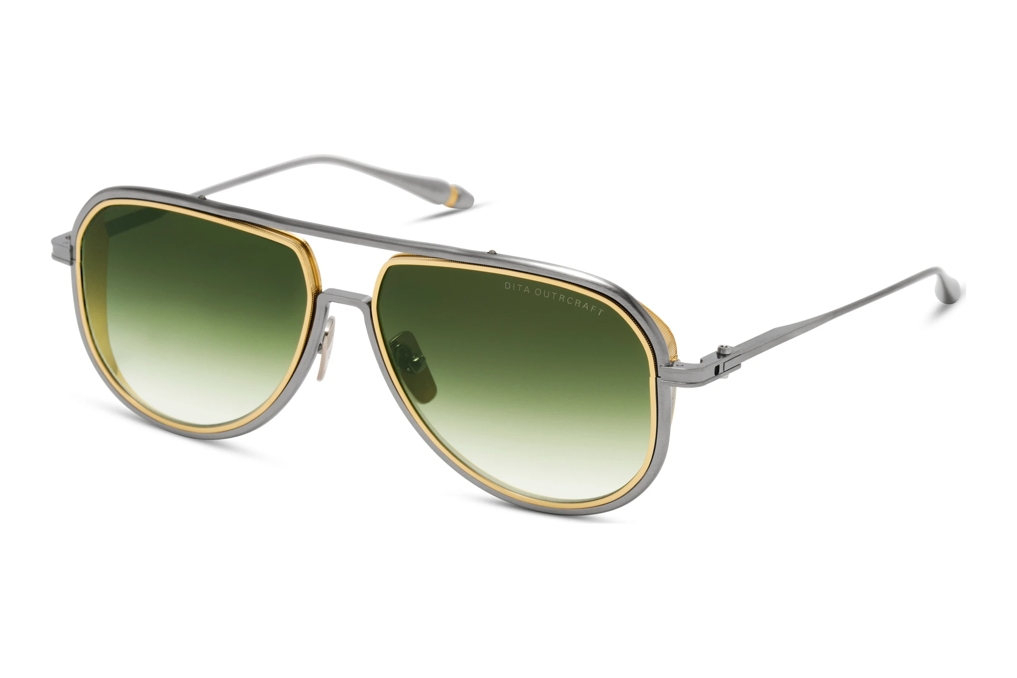 DITA   DTS-188 02A GREEN TO CLEAR GRADIENTANTIQUE SILVER - YELLOW GOLD