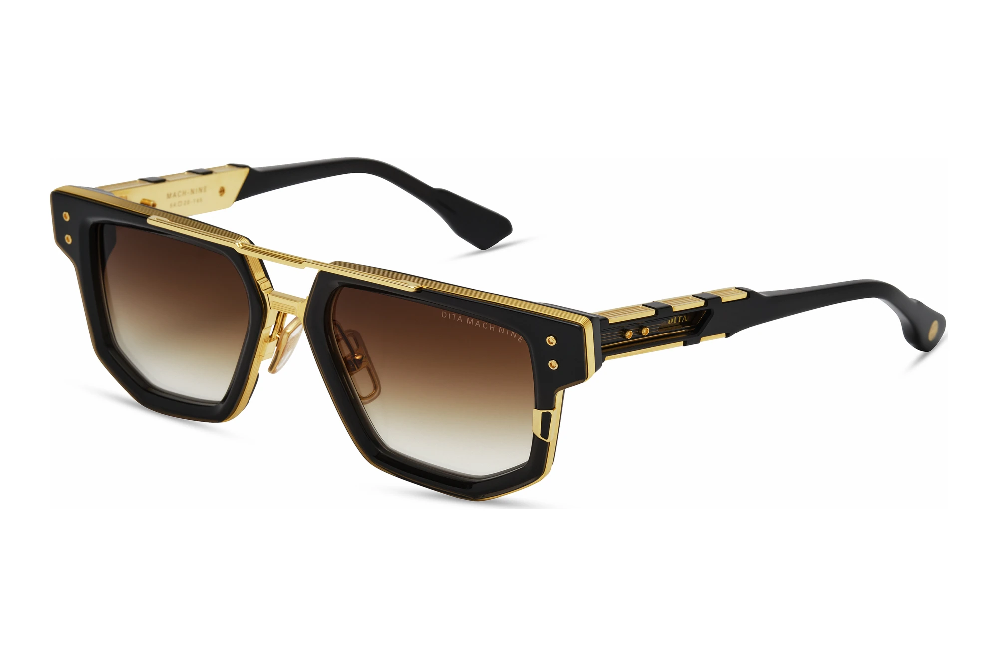 DITA   DTS-478 01A BROWN TO CLEAR GRADIENTBLACK GLASS - YELLOW GOLD