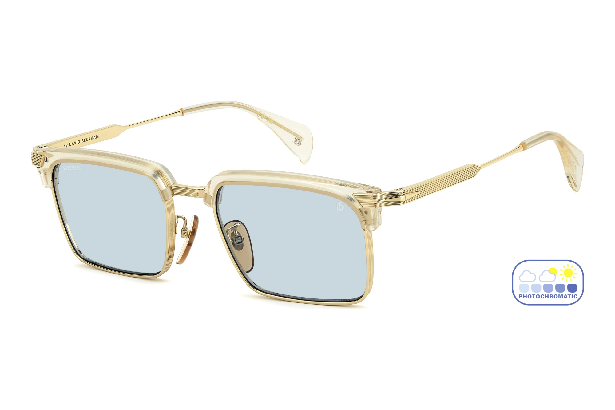 David Beckham   DB 1227/G/S 001/SD BLUE PHOTOCHROMATIC ANTIREFLEXYELLOW GOLD