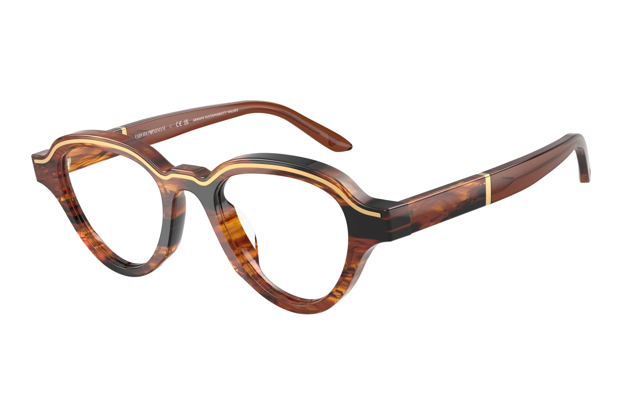 Emporio Armani   EA4264U 63391W ClearStriped Dark Brown