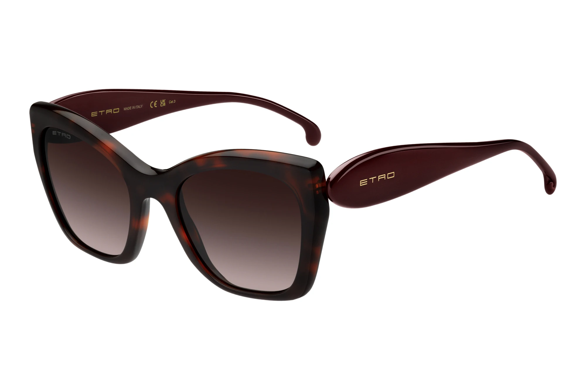 Etro   ETRO 0084/S 82U/HA BROWN SHADEDBURGUNDY RED HAVANA