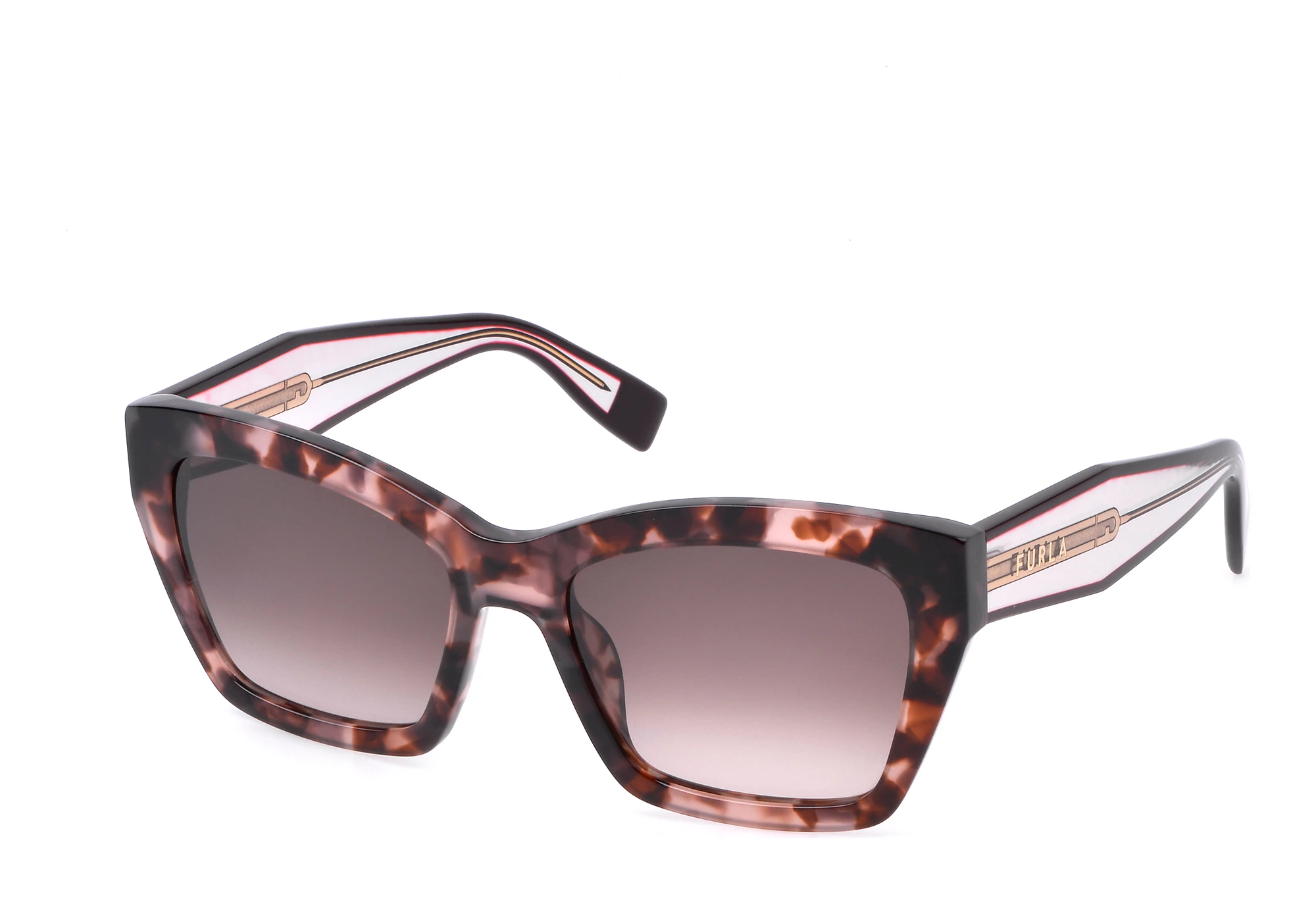 Furla Tortoiseshell Brown Gradient Cat-Eye Sunglasses Sunglasses HAVANA Furla | Furla US main image 3