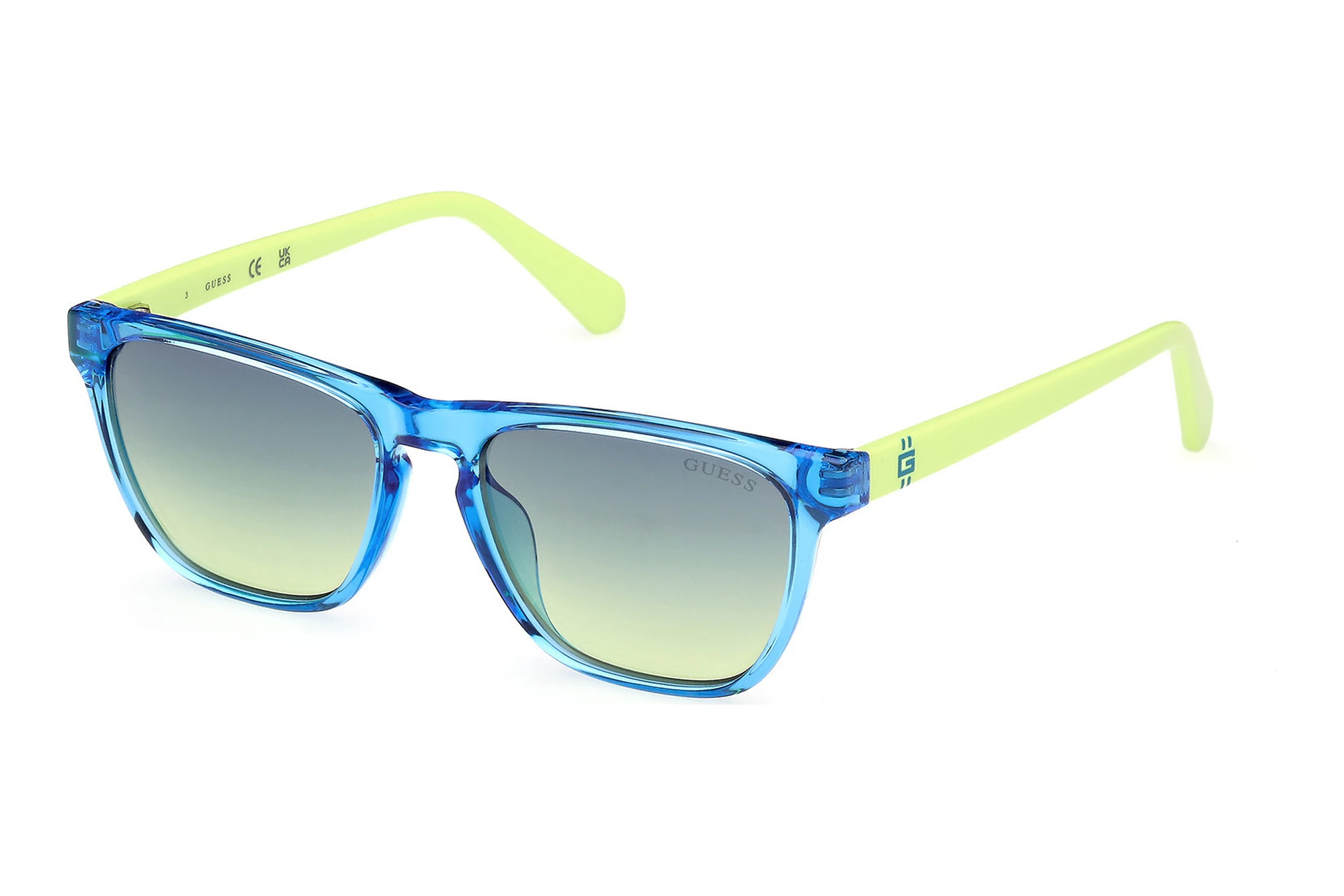 NWT Guess GU00275-90W Blue Round 52mm Sunglasses Guess Silver Blue Gradient Sunglasses GU00088 08W Metal  main image 2