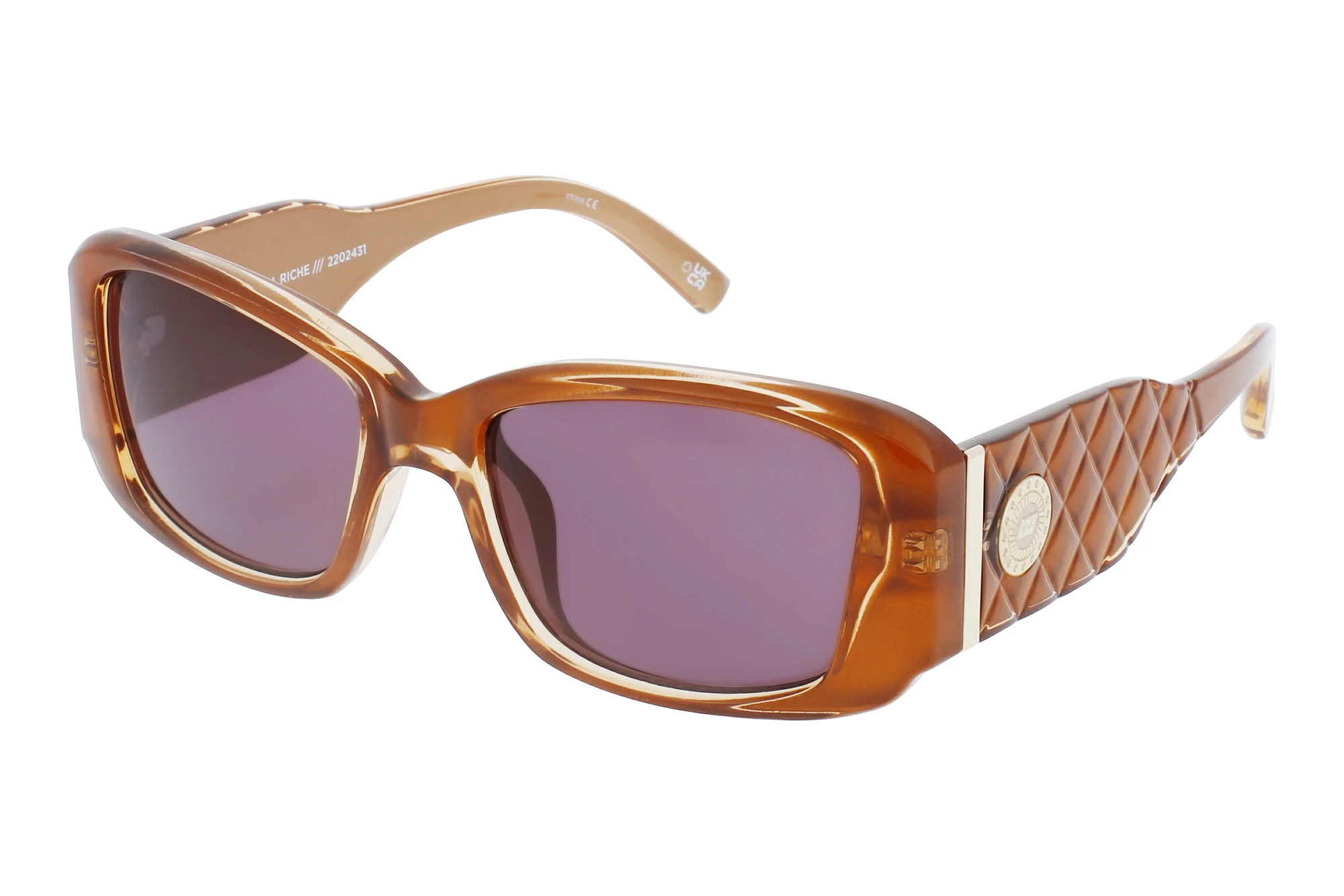 Le Specs 54mm Nouveau Riche Caramel Brown Sunglasses display picture 2