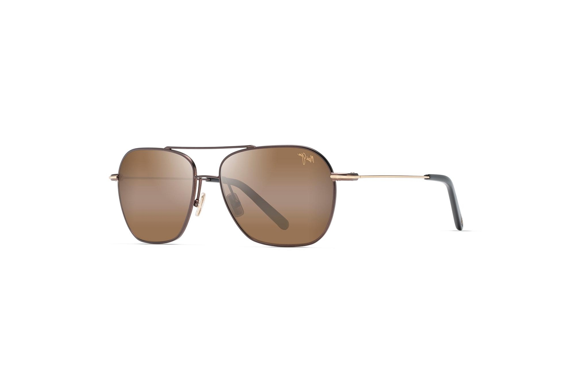 Maui Jim   Mano H877-01 HCL® BronzeDark Brown w/Gold Stripe
