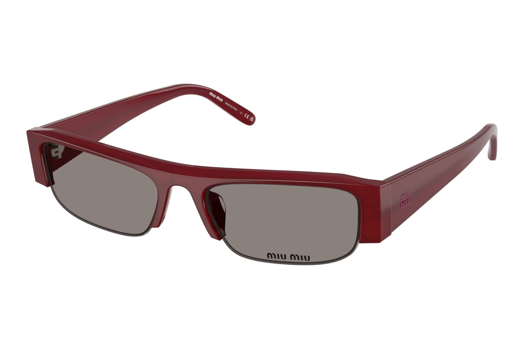 Miu Miu   MU B07S 21I80Q Dark GreyOpaline Burgundy