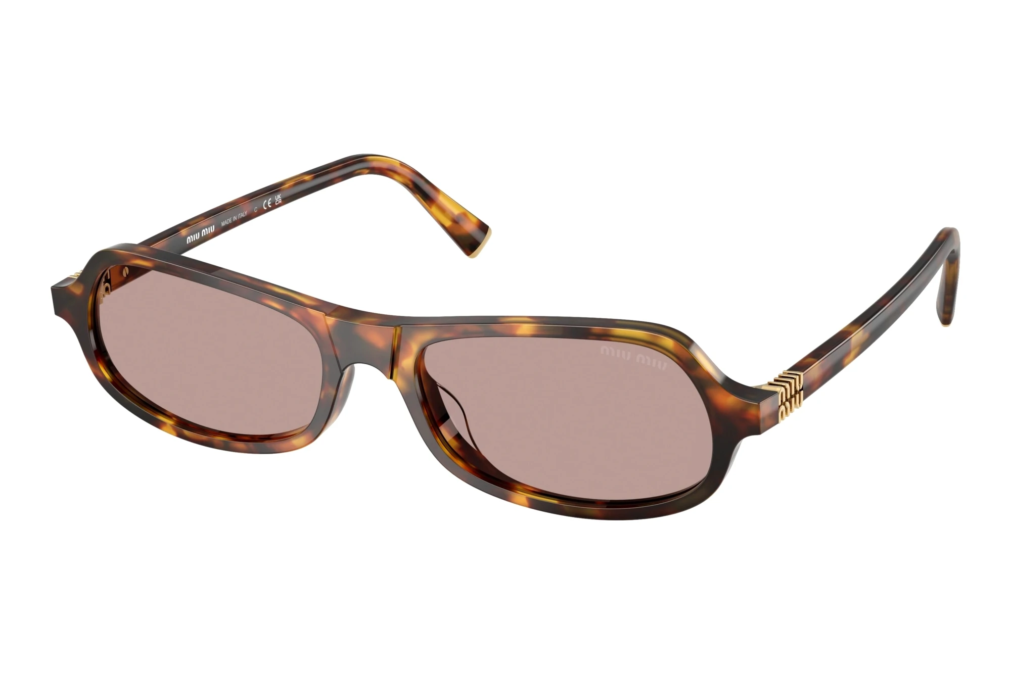 Miu Miu   MU B10SU 14L20I Light Purple BrownHoney Havana