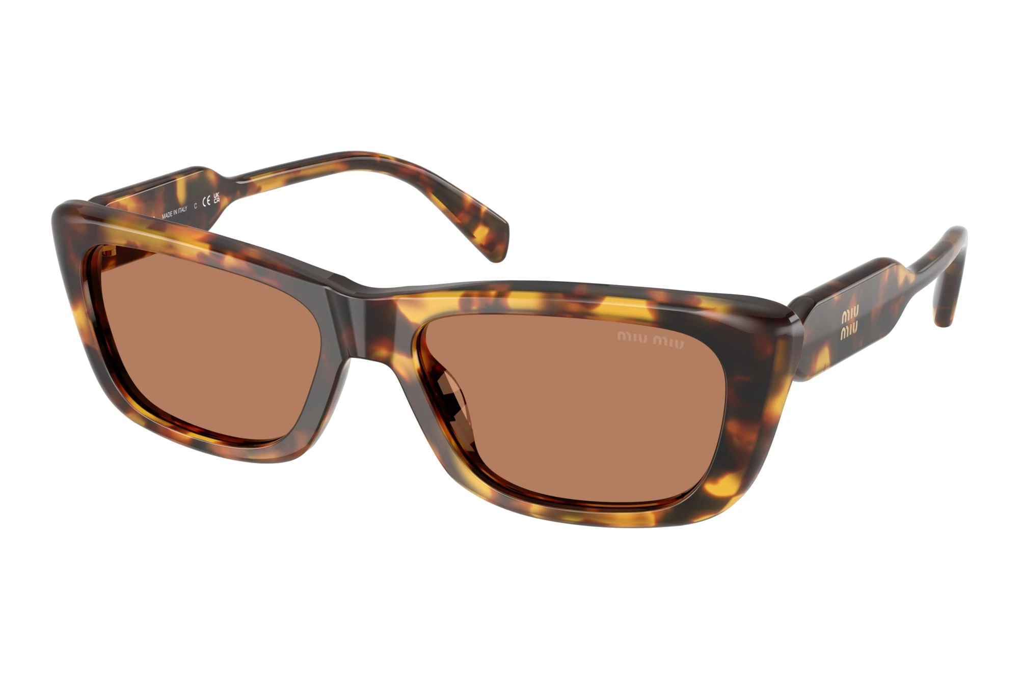 Miu Miu   MU B12S 14L20D Solid BrownHoney Havana