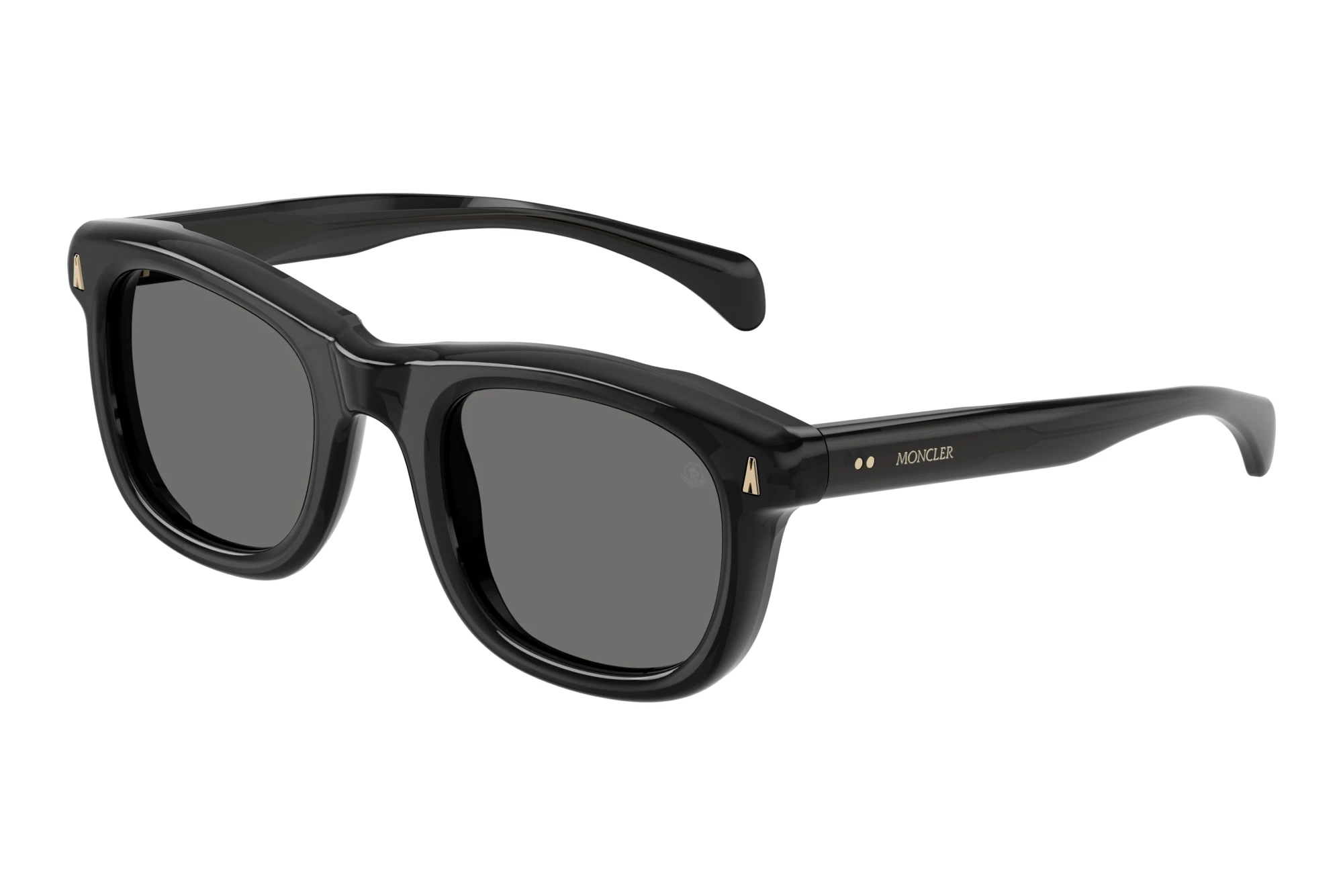 Moncler   ME6034 305081 Polarized Dark GreyShiny Trasparent Dark Grey
