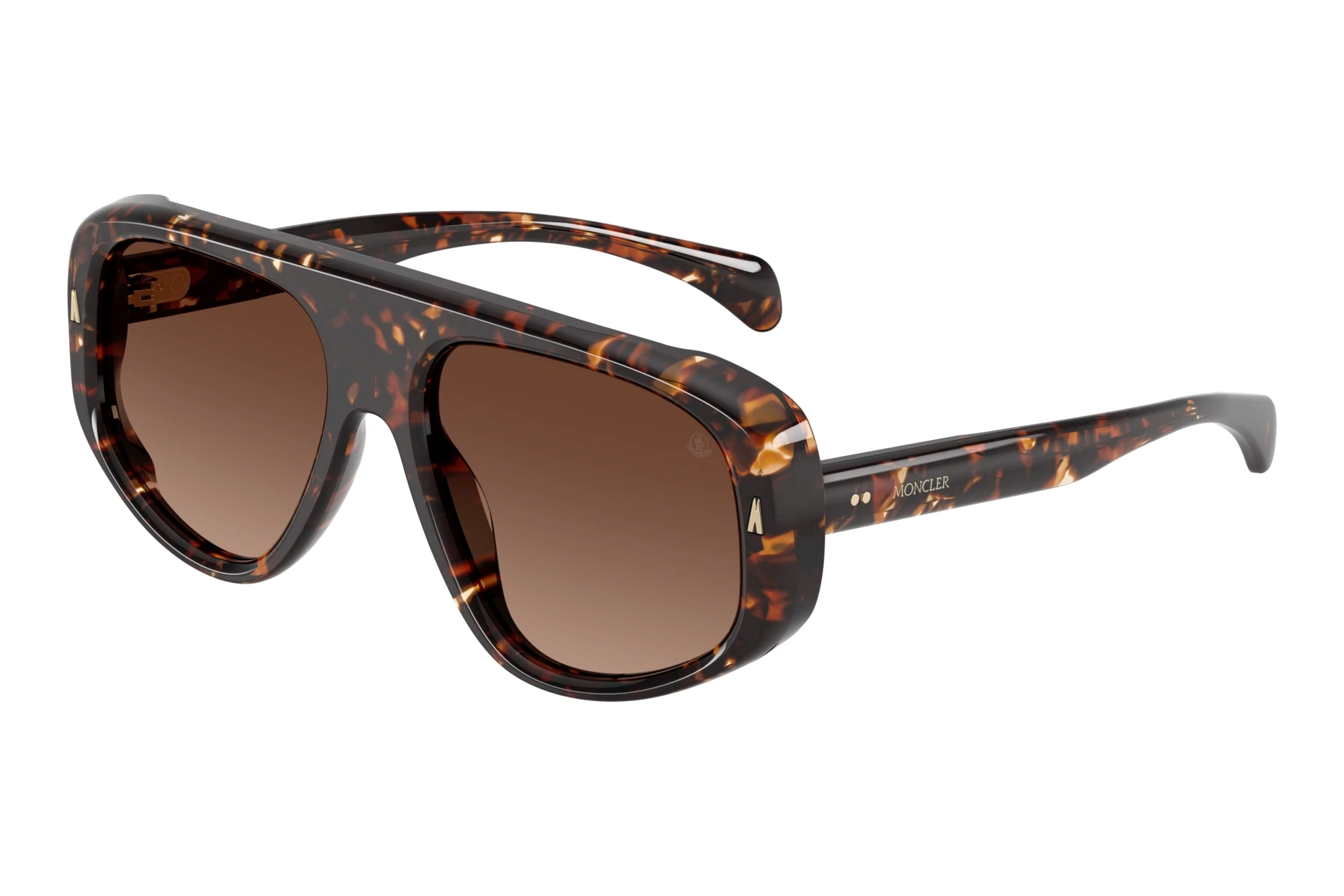 Moncler   ME6035U 3048T5 Polarized Gradient Light BrownShiny Butter Havana