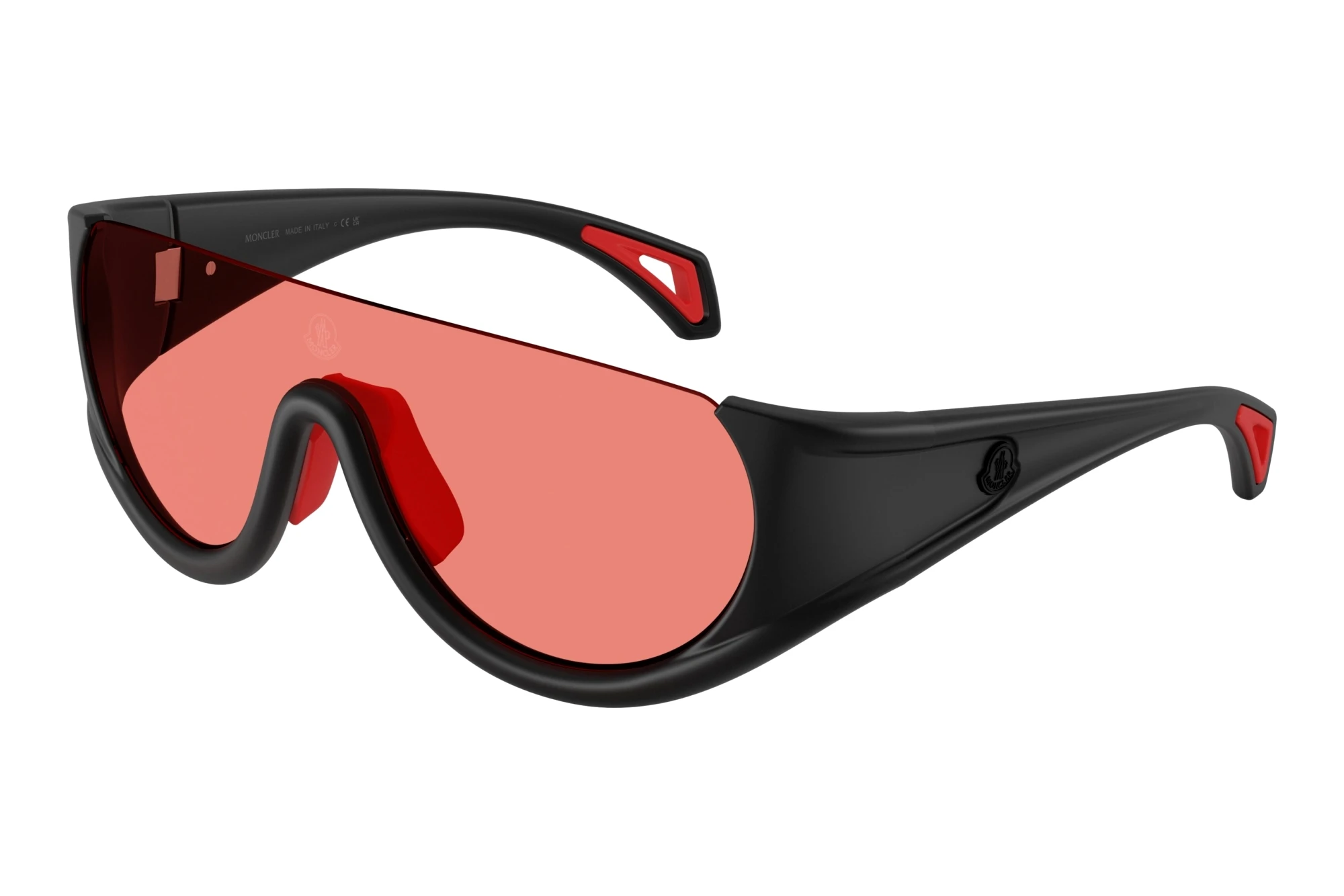Moncler   ME8022 504784 Solid RedMatte Black Rubberized