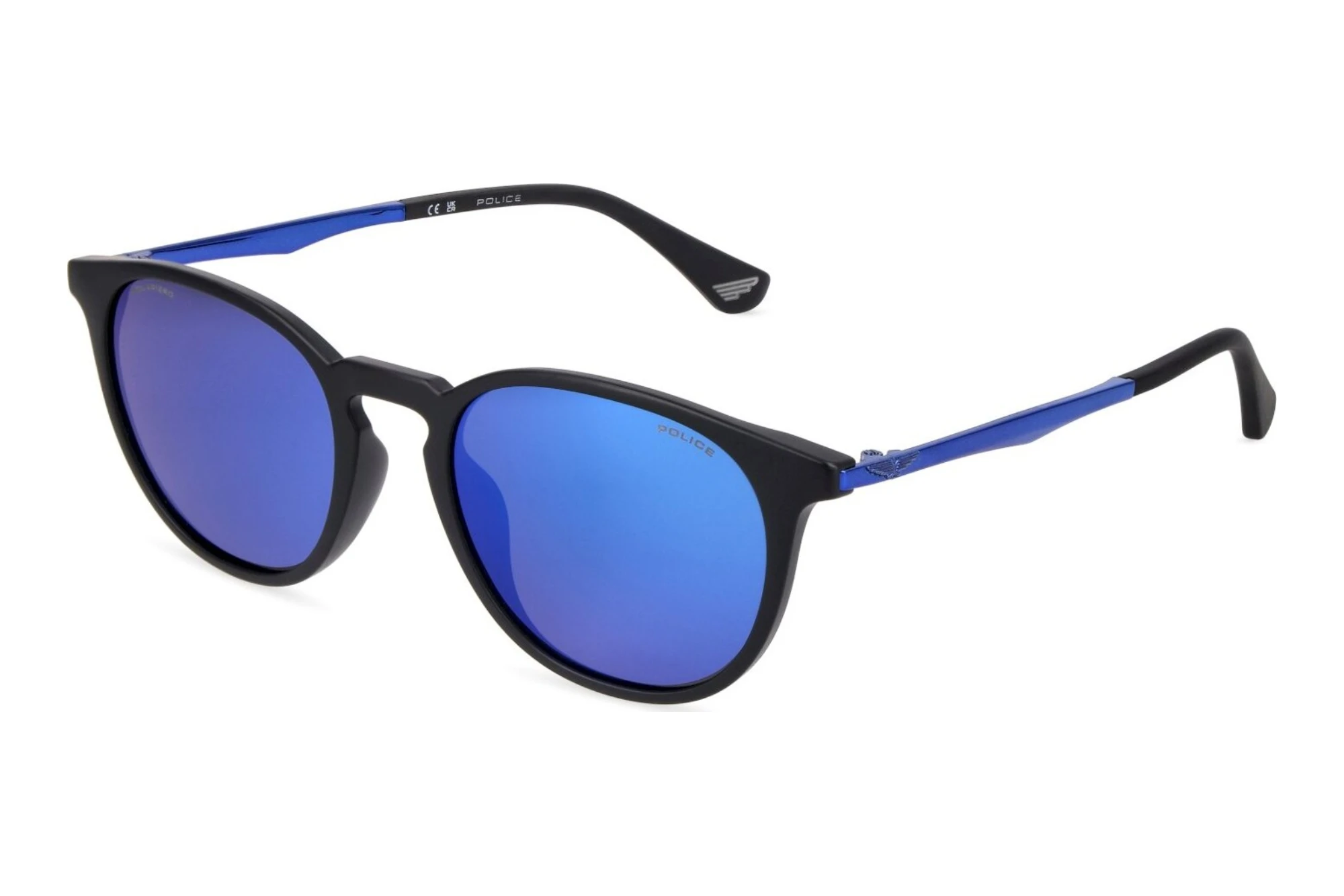 Police   SPLV26 U28Z SMOKE/MIRROR BLUEMATT BLACK