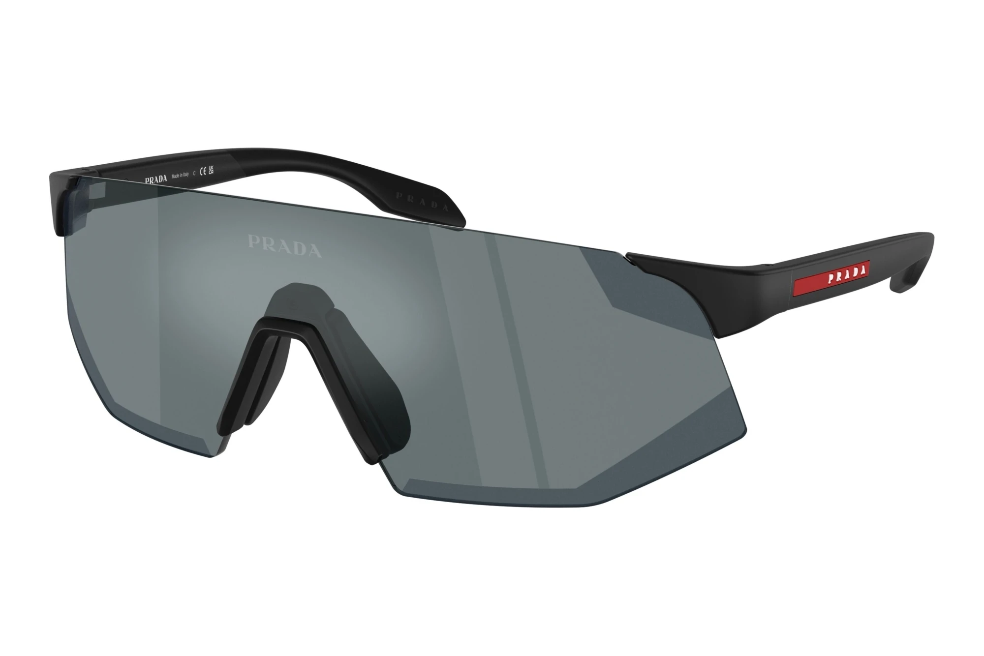Prada Linea Rossa   PS C03SU 12P5L0 Grey Mirror BlackMatte Black