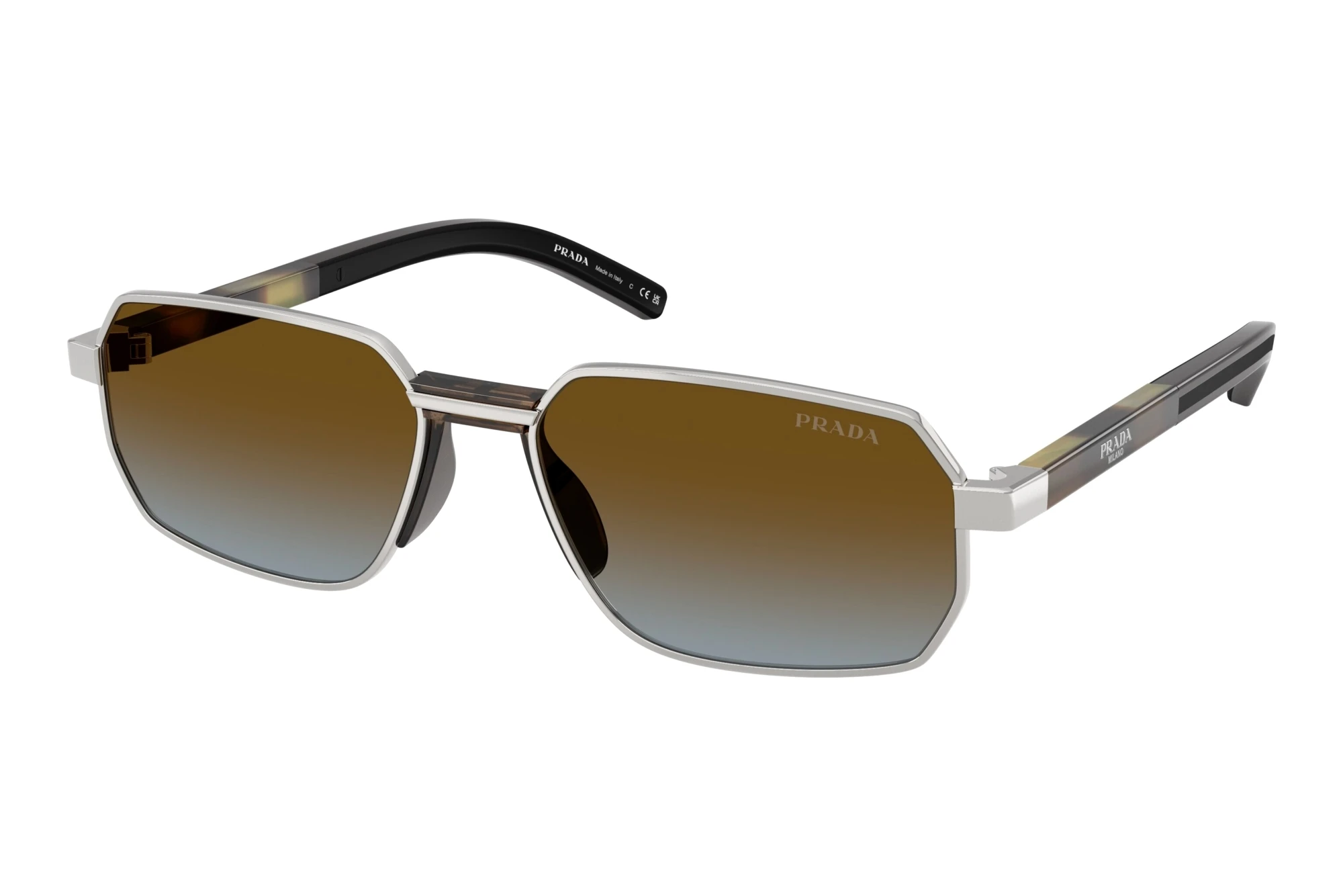 Prada   PR D60S 1BC0A4 Blue Gradient BrownSilver