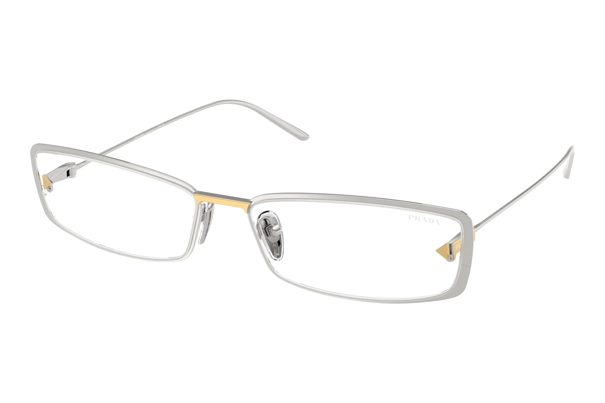 Prada   PR D67S 1BC10W Clear Blue Light FilterSilver