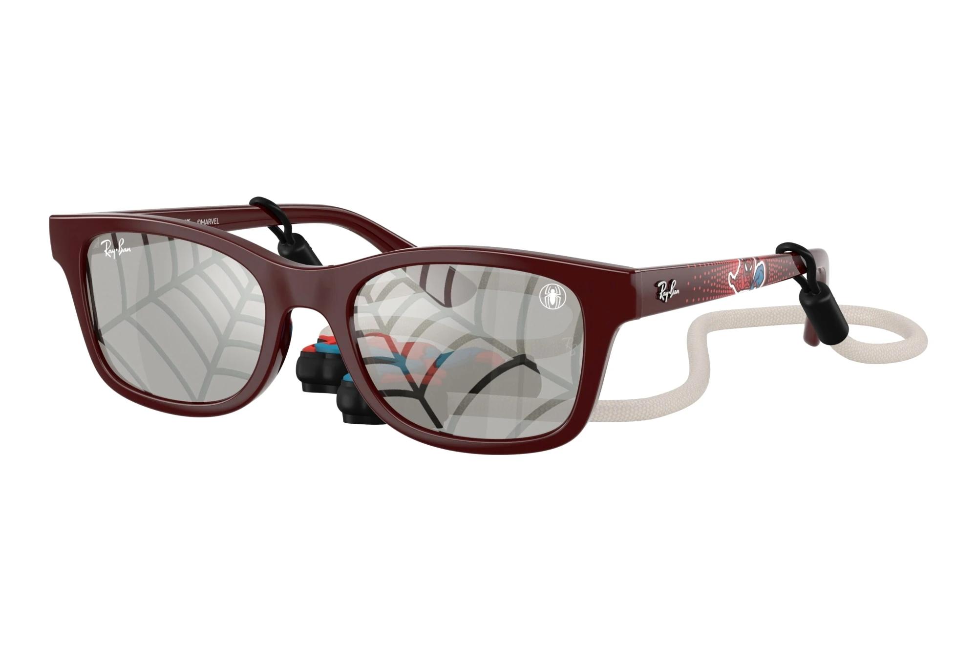 Ray-Ban Kids   RJ9086S 7232AI Grey Tampo Triangles SilverDark Red