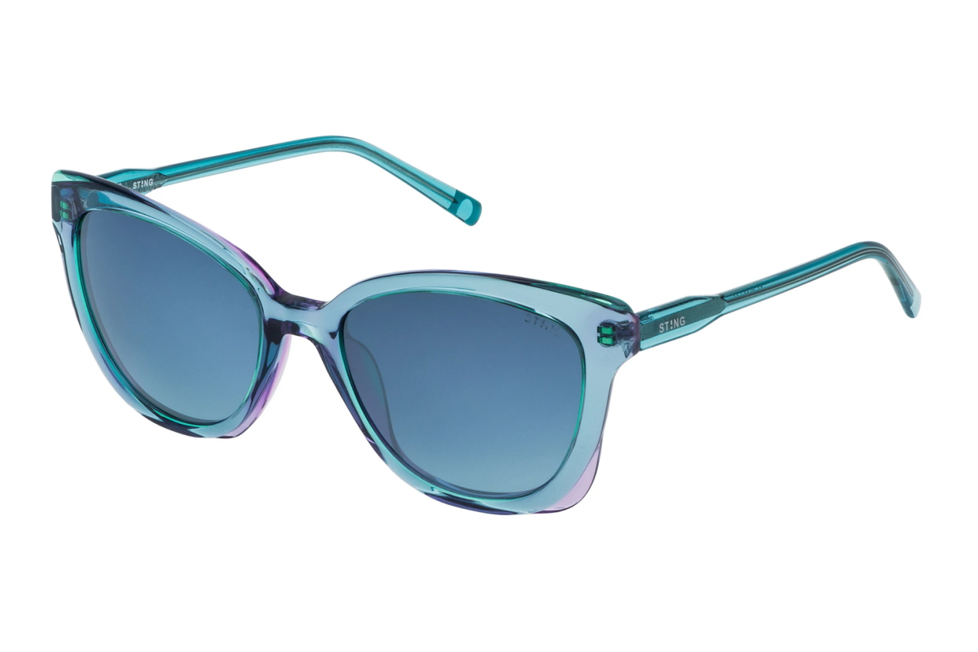 Sting   SST011 9J4X BLUE GRADIENT/MIRROR SILVERVERDE TRASP.LUCIDO