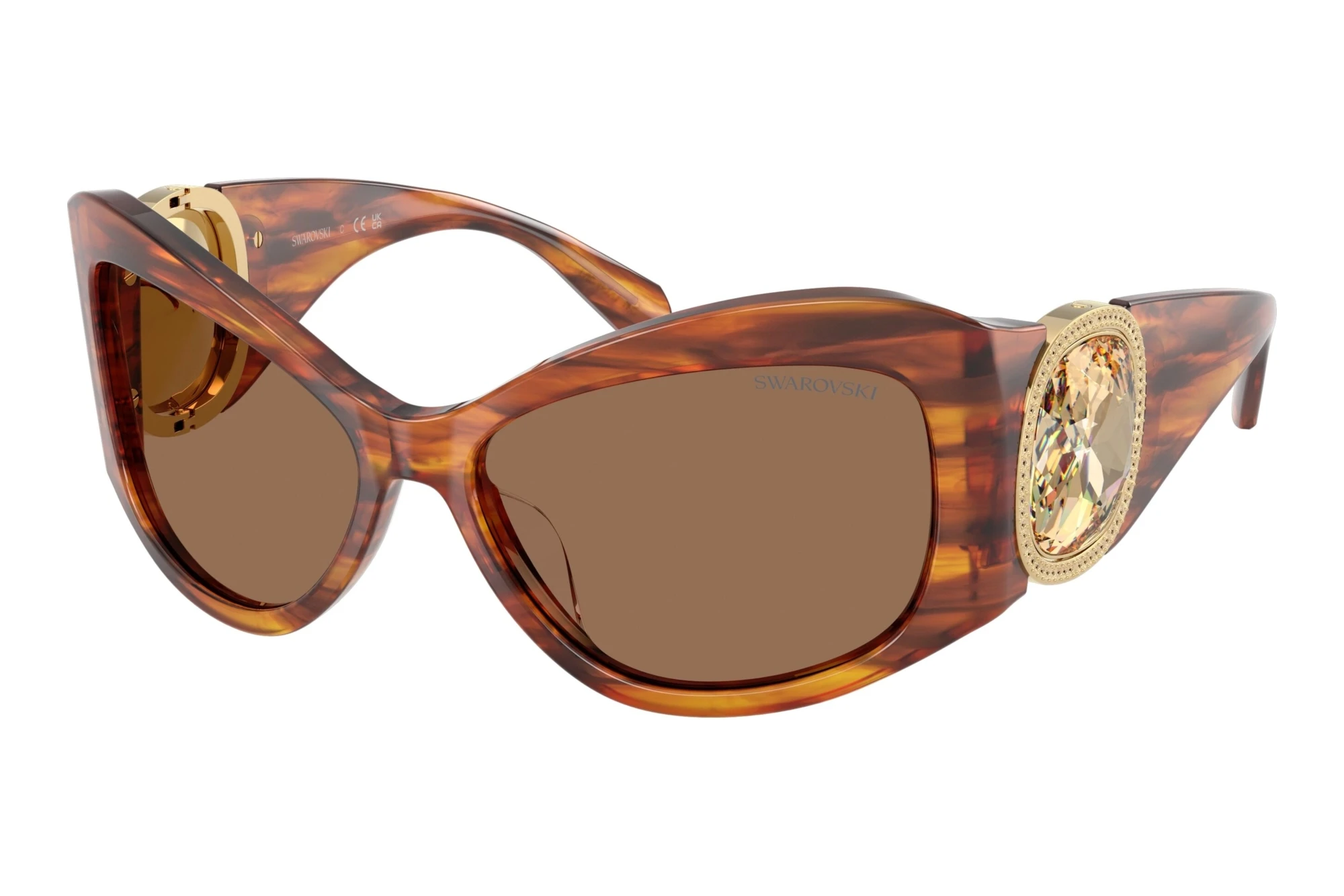Swarovski   SK6074U 109173 Dark BrownStriped Havana