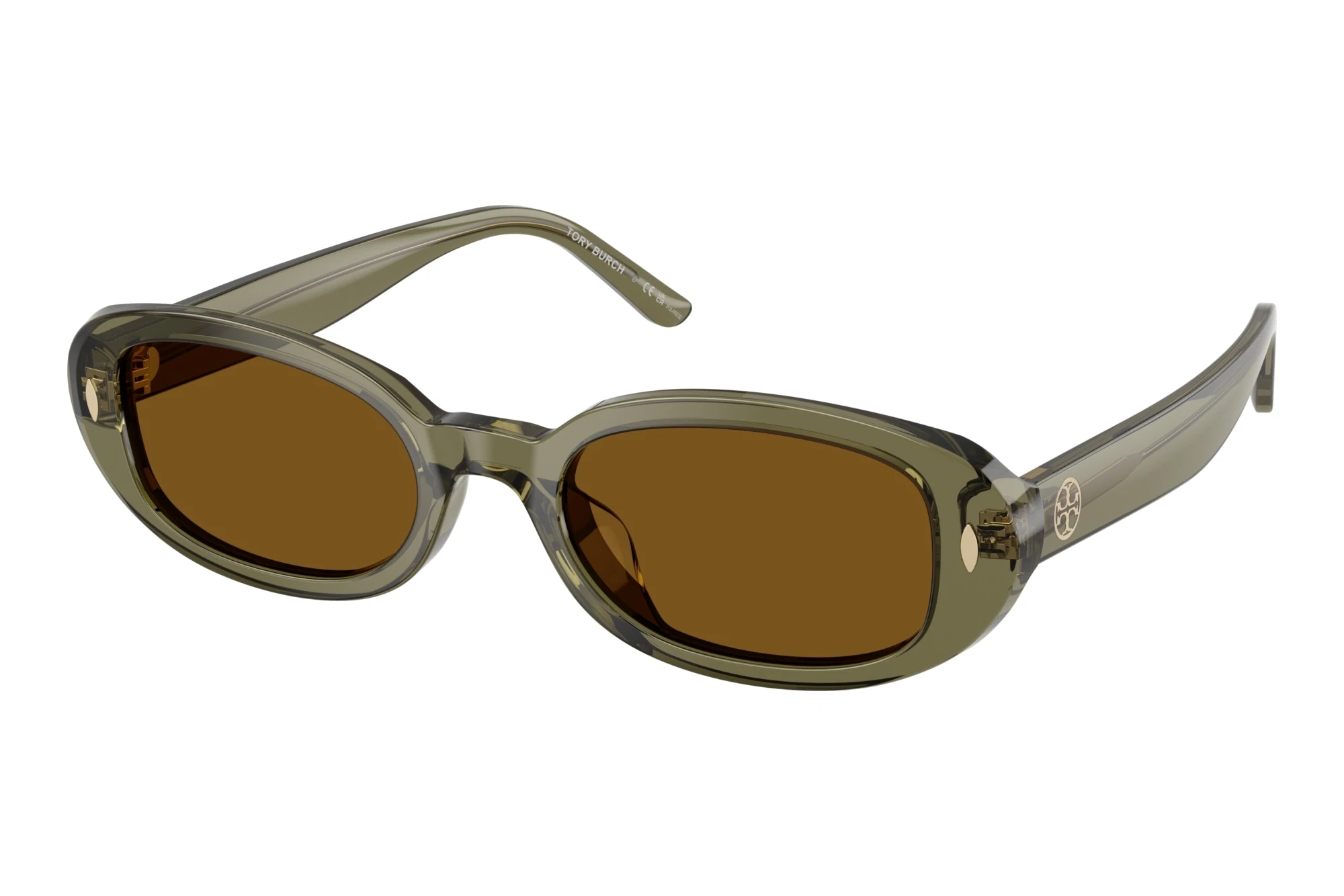 Tory Burch   TY7241D 208583 Dark Brown PolarizedTransparent Olive