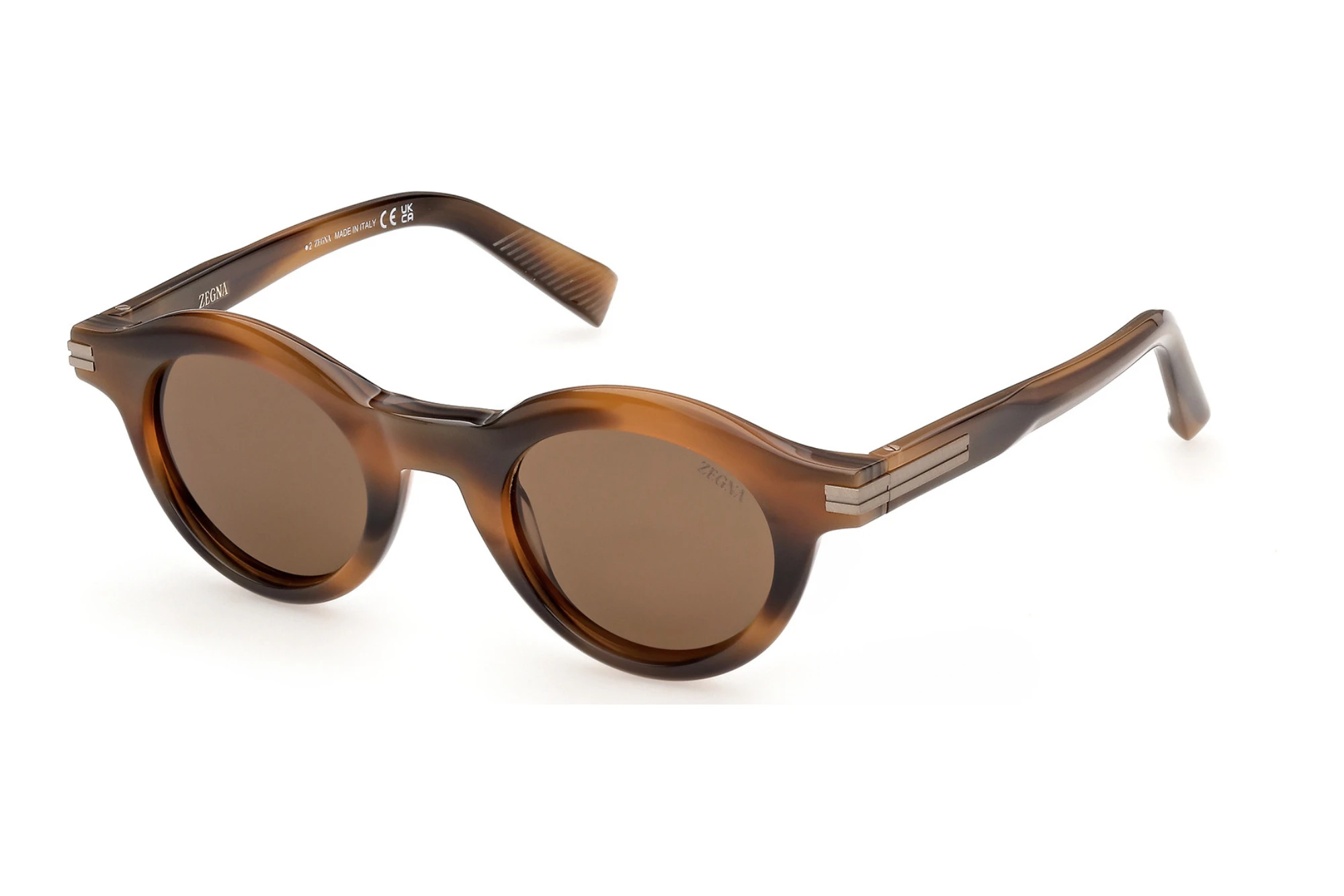 Zegna   EZ0313 50E braunHellbraun /Gestreift