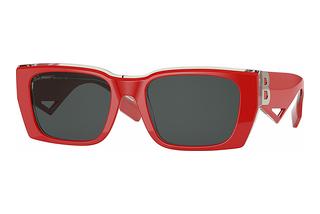 Burberry BE4336 392287 Dark GreyTop Red On Transparent