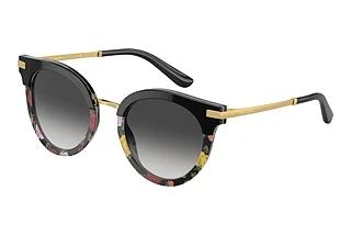 Dolce & Gabbana DG4394 34008G Grey GradientBlack On Winter Flowers Print