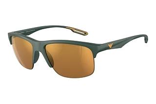 Emporio Armani EA4188U 50586H Brown Mirror GoldMatte Green