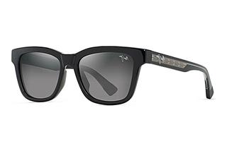 Maui Jim Hanohano GS644-14A Neutral GreyShiny Black w/Trans Light Grey