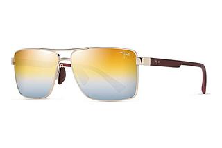 Maui Jim Piha DGS621-16 Dual Mirror Gold to SilverShiny Gold w/Burgundy