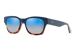 Maui Jim Valley Isle DBS780-03 Dual Mirror Blue to SilverNavy w/Tortoise