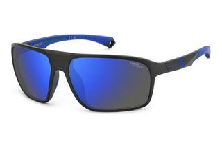 Polaroid PLD 7058/S 0VK/QG BLUE MIRROR POLARIZED HIGH CONTRASTSCHWARZ