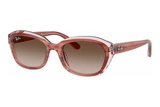 Ray-Ban Kids RJ9081S 717313 Gradient BrownStriped Pink On Transparent Pink