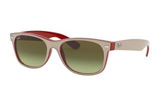 Ray-Ban RB2132 6307A6 GREEN GRADIENT BROWNMATTE BEIGE ON OPAL RED